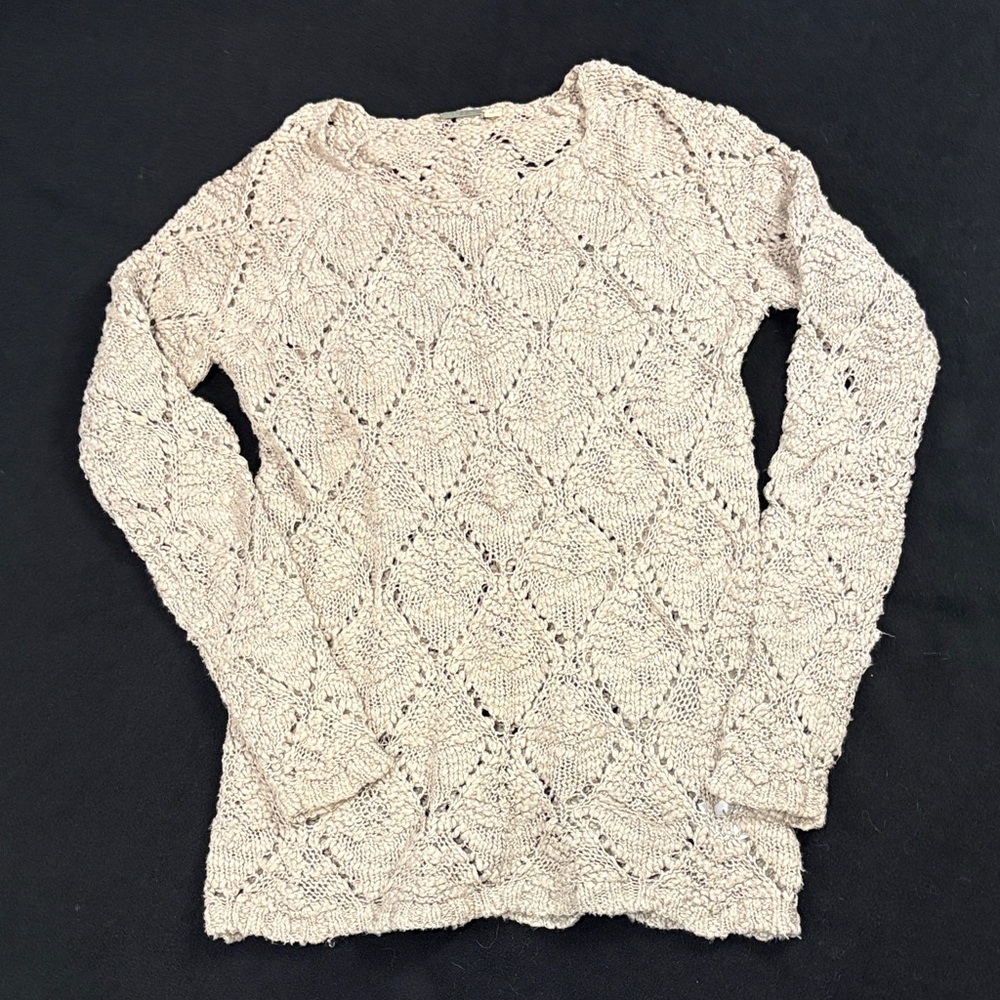 Black Swan Beige Knit Sweater GUC Small
